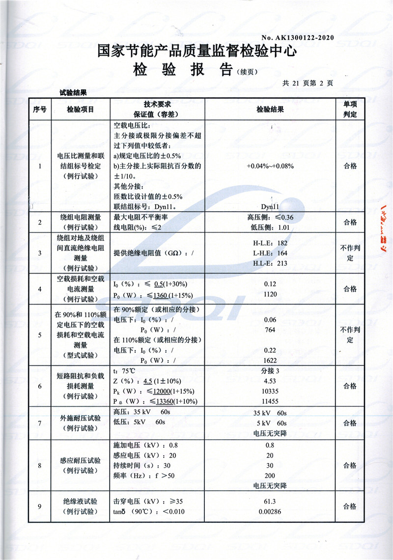 高低压试验报告-S11-1250泰安泰安泰安油浸式变压器-2.jpg